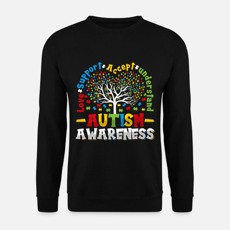 Soutien amoureux accepter comprendre l’autisme - Sweat-shirt Unisexe - noir