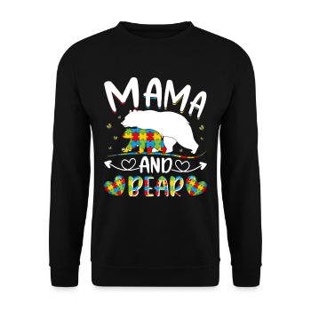 Maman et l’autisme - Sweat-shirt Unisexe - noir - Devant - Alina (178cm) & Michal (187cm)