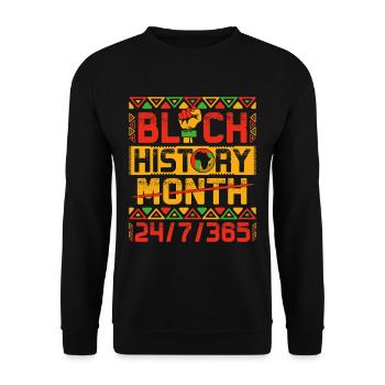Mois de l’histoire des Noirs - Sweat-shirt Unisexe - noir - Devant - Alina (178cm) & Michal (187cm)