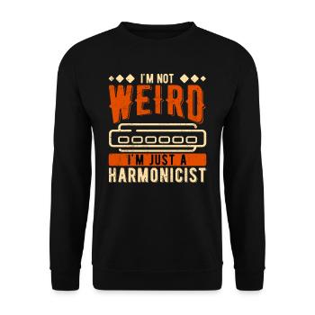 Harmonica harmonica player - Unisex Sweatshirt - black - Front - Alina (178cm) & Michal (187cm)