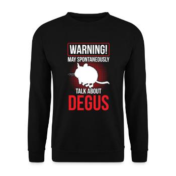 Talks about degu rodent upsetting rat - Unisex Sweatshirt - black - Front - Alina (178cm) & Michal (187cm)
