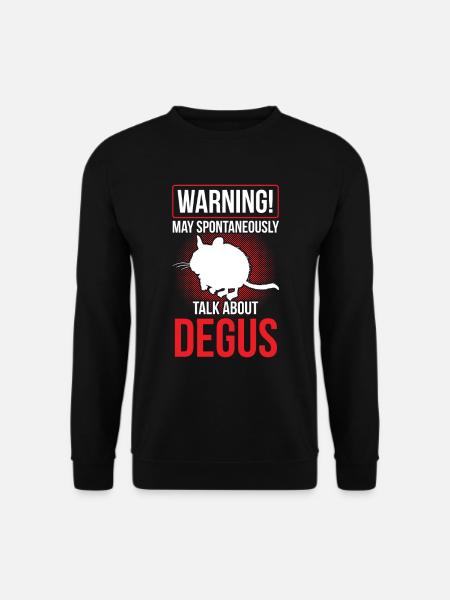 Redet über Degu Nagetier Stauchratte - Unisex Pullover - Schwarz