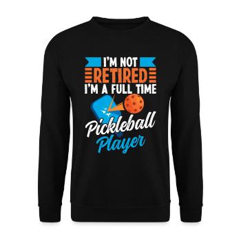 Je ne suis pas un joueur de pickleball à la retraite - Sweat-shirt Unisexe - noir - Devant - Alina (178cm) & Michal (187cm)
