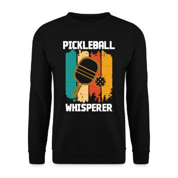 Chuchoteur de pickleball - Sweat-shirt Unisexe - noir - Devant - Alina (178cm) & Michal (187cm)
