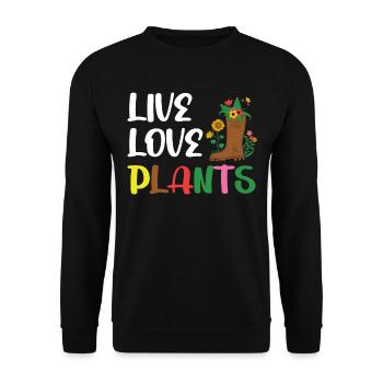 Perfect Plants for Women - Unisex Pullover - Schwarz - Vorne - Alina (178cm) & Michal (187cm)