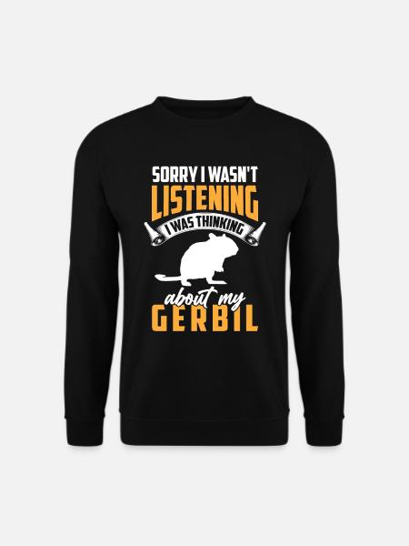 Pensée à mon rongeur gerbille Gerbille - Sweat-shirt Unisexe - noir