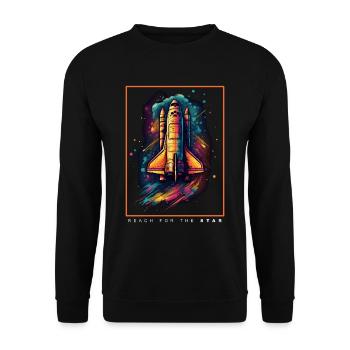 Cadeau spatial de vaisseau spatial de la navette spatiale - Sweat-shirt Unisexe - noir - Devant - Alina (178cm) & Michal (187cm)