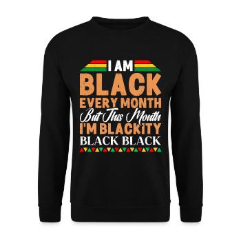 Chaque mois Histoire des Noirs - Sweat-shirt Unisexe - noir - Devant - Alina (178cm) & Michal (187cm)