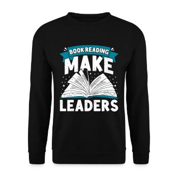 Book Reading Teacher Librarian Reader - Unisex Sweatshirt - black - Front - Alina (178cm) & Michal (187cm)