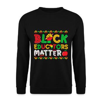 Funny African Month - Unisex Sweatshirt - black - Front - Alina (178cm) & Michal (187cm)