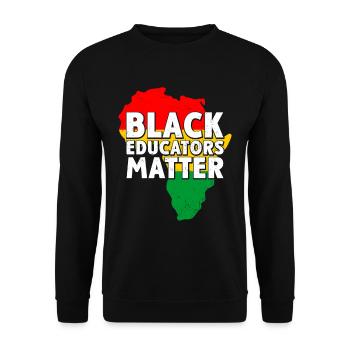 Funny African Month - Unisex Sweatshirt - black - Front - Alina (178cm) & Michal (187cm)