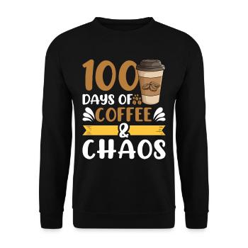 100 jours de café - Sweat-shirt Unisexe - noir - Devant - Alina (178cm) & Michal (187cm)