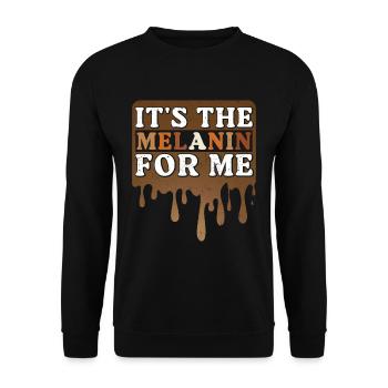 It is the Melanin funny African Month - Unisex Sweatshirt - black - Front - Alina (178cm) & Michal (187cm)