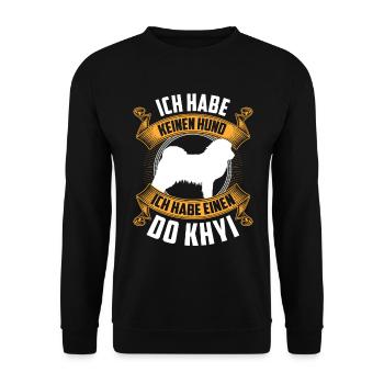 Ich habe einen Do Khyi Tibetmastiff Tibetdogge - Unisex Pullover - Schwarz - Vorne - Alina (178cm) & Michal (187cm)