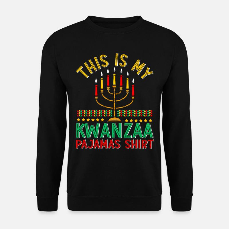 Ceci est mon pyjama Kwanzaa - Sweat-shirt Unisexe - noir