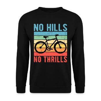 Vélo cycliste Pas de collines Pas de sensations fortes - Sweat-shirt Unisexe - noir - Devant - Alina (178cm) & Michal (187cm)