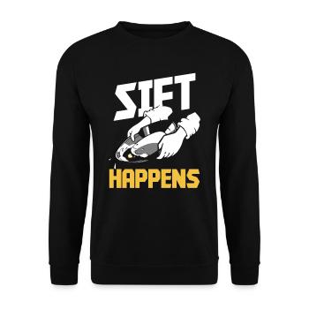 Siet Happens - Unisex Pullover - Schwarz - Vorne - Alina (178cm) & Michal (187cm)