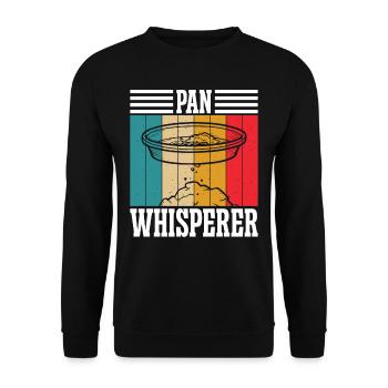 Pan Whisperer - Unisex Sweatshirt - black - Front - Alina (178cm) & Michal (187cm)