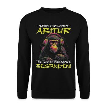 Abschlussklasse | Abi | Abitur | Schulabschluss - Unisex Pullover - Schwarz - Vorne - Alina (178cm) & Michal (187cm)