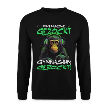 Abschlussklasse | Abi | Abitur | Schulabschluss - Unisex Pullover - Schwarz - Vorne - Alina (178cm) & Michal (187cm)