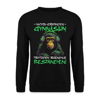 Abschlussklasse | Abi | Abitur | Schulabschluss - Unisex Pullover - Schwarz - Vorne - Alina (178cm) & Michal (187cm)