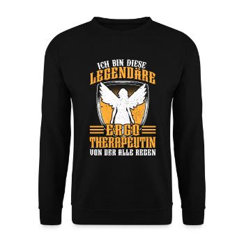 Legendäre Ergotherapeutin Ergotherapie - Unisex Pullover - Schwarz - Vorne - Alina (178cm) & Michal (187cm)