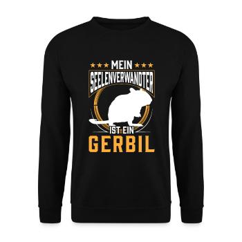 Rennmaus ist mein Seelenverwandter Rennratte - Unisex Pullover - Schwarz - Vorne - Alina (178cm) & Michal (187cm)
