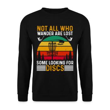 Some looking for Discs - Unisex Pullover - Schwarz - Vorne - Alina (178cm) & Michal (187cm)