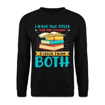 Book Reading Teacher Librarian Reader - Unisex Sweatshirt - black - Front - Alina (178cm) & Michal (187cm)