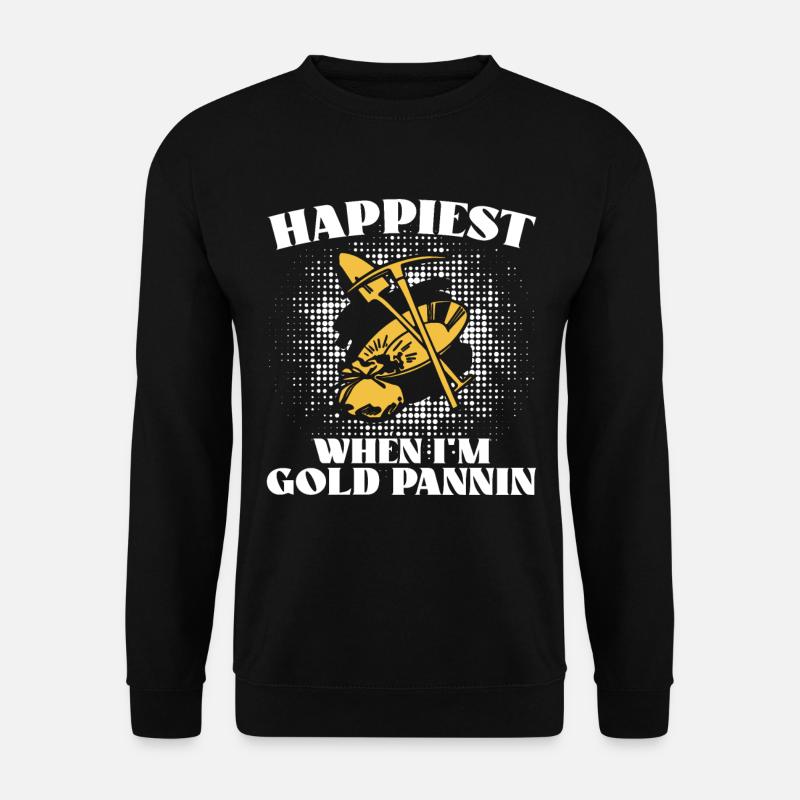Happiest when i'm Goldpannin - Unisex Sweatshirt - black