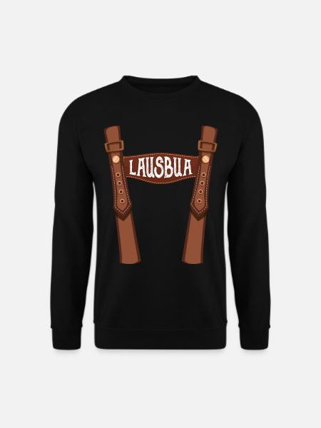 Lausbua T-Shirt Herren Trachtenshirt Tracht Kinder - Unisex Pullover - Schwarz