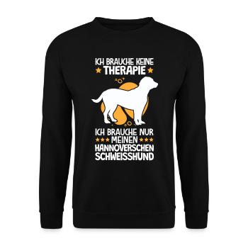 Brauche nur meinen Hannoverscher Schweißhund - Unisex Pullover - Schwarz - Vorne - Alina (178cm) & Michal (187cm)