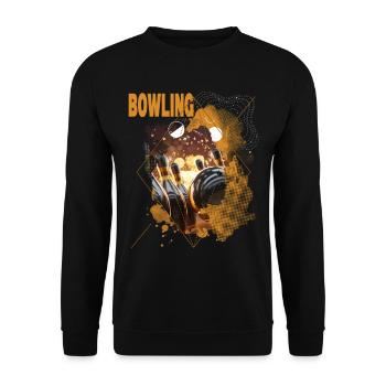 Bowling Bowling Bowling Ball Quilles Joueurs de bowling - Sweat-shirt Unisexe - noir - Devant - Alina (178cm) & Michal (187cm)