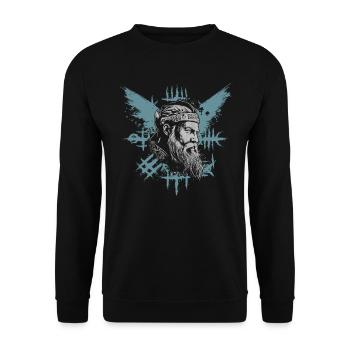 Vikings | Vikinger | Nordique - Sweat-shirt Unisexe - noir - Devant - Alina (178cm) & Michal (187cm)