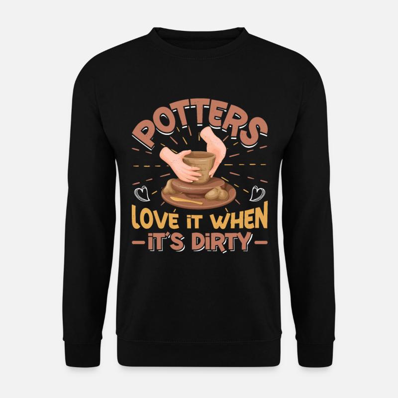 Ceramic Pottery Design - Unisex Pullover - Schwarz