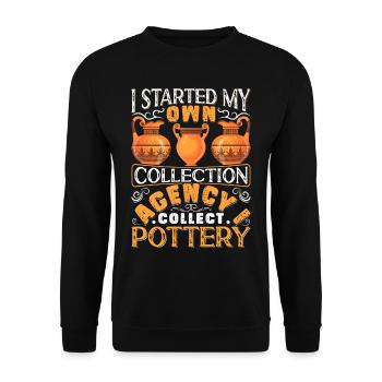 Ceramic Pottery Design - Unisex Sweatshirt - black - Front - Alina (178cm) & Michal (187cm)