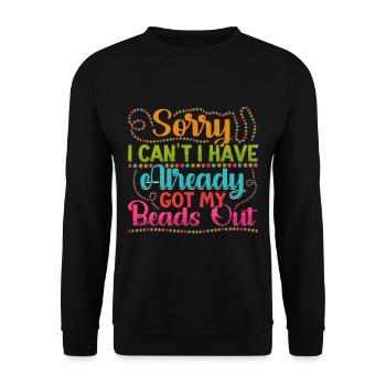Sorry I cant I have already got my - Unisex Sweatshirt - black - Front - Alina (178cm) & Michal (187cm)