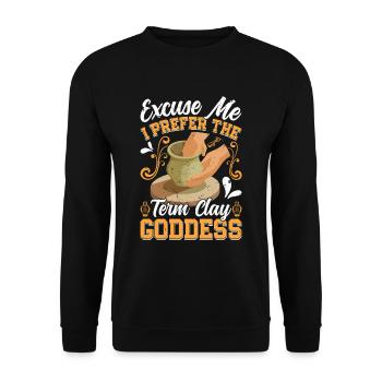 Ceramic Pottery Design - Unisex Sweatshirt - black - Front - Alina (178cm) & Michal (187cm)
