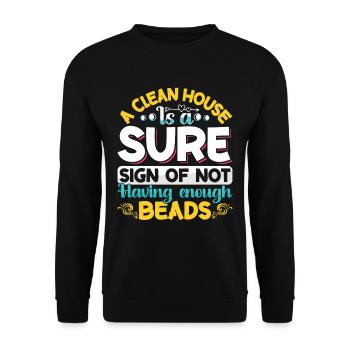 Beading Designs for Beader. - Unisex Sweatshirt - black - Front - Alina (178cm) & Michal (187cm)