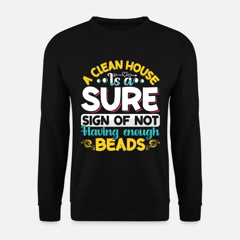 Dessins de perles pour bédader. - Sweat-shirt Unisexe - noir