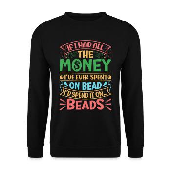 Beading Designs for Beader. - Unisex Sweatshirt - black - Front - Alina (178cm) & Michal (187cm)