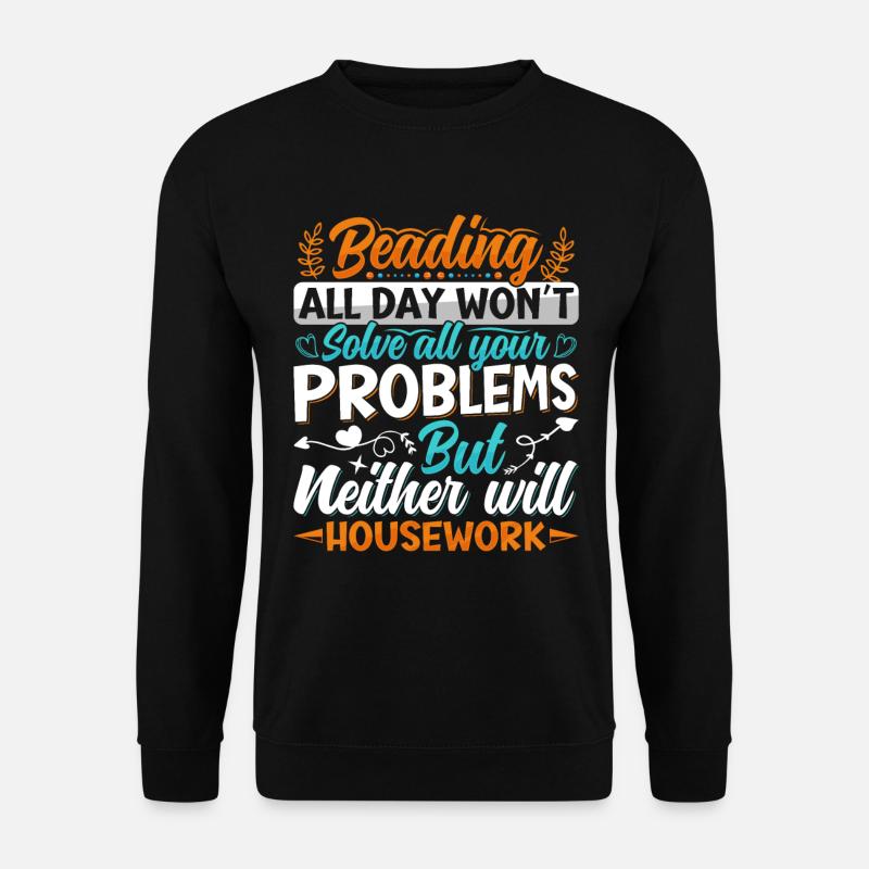 Dessins de perles pour bédader. - Sweat-shirt Unisexe - noir