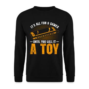 Harmonica harmonica player - Unisex Sweatshirt - black - Front - Alina (178cm) & Michal (187cm)