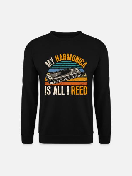 Harmonica harmonica player - Unisex Sweatshirt - black