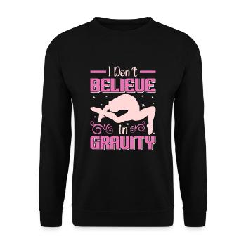 Gymnaste drôle d’entraînement - Sweat-shirt Unisexe - noir - Devant - Alina (178cm) & Michal (187cm)