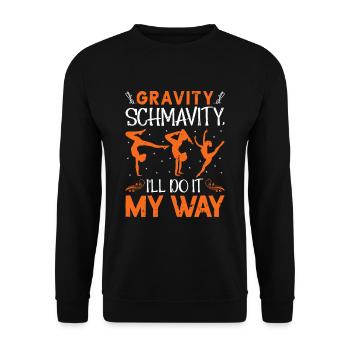 Apparatus Gymnast funny Workout - Unisex Sweatshirt - black - Front - Alina (178cm) & Michal (187cm)