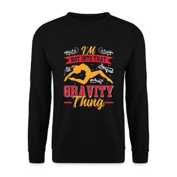 Apparatus Gymnast funny Workout - Unisex Sweatshirt - black - Front - Alina (178cm) & Michal (187cm)