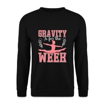 Apparatus Gymnast funny Workout - Unisex Sweatshirt - black - Front - Alina (178cm) & Michal (187cm)