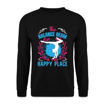 Apparatus Gymnast funny Workout - Unisex Sweatshirt - black - Front - Alina (178cm) & Michal (187cm)