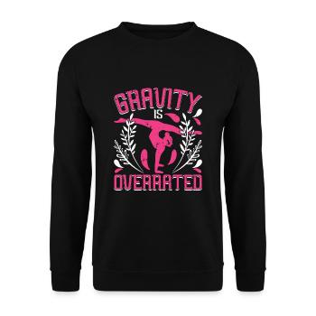 Apparatus Gymnast funny Workout - Unisex Sweatshirt - black - Front - Alina (178cm) & Michal (187cm)